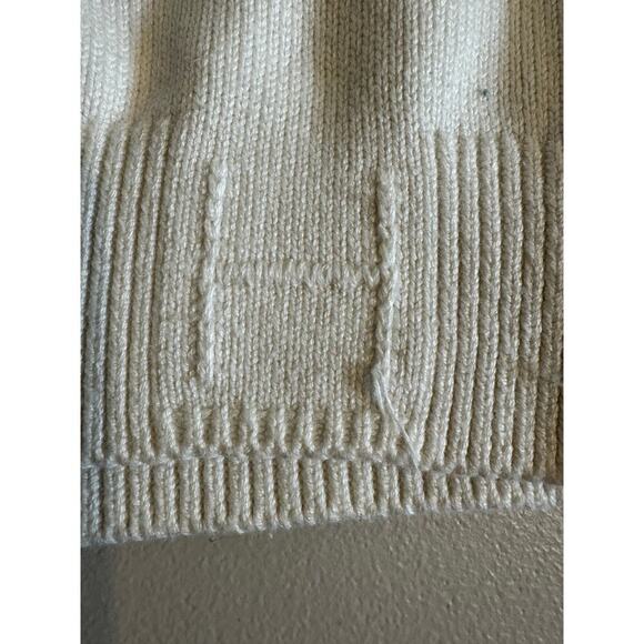 Bumble by Hillflint sweater color blocked white & yellow pullover crewneck Sz S - Picture 5 of 9